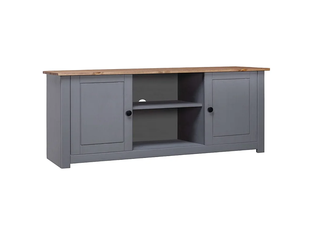 Tv-kast Panama Range 120x40x50 cm massief grenenhout grijs NL718554
