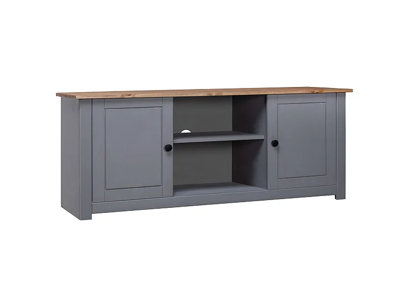 Tv-kast Panama Range 120x40x50 cm massief grenenhout grijs NL718554