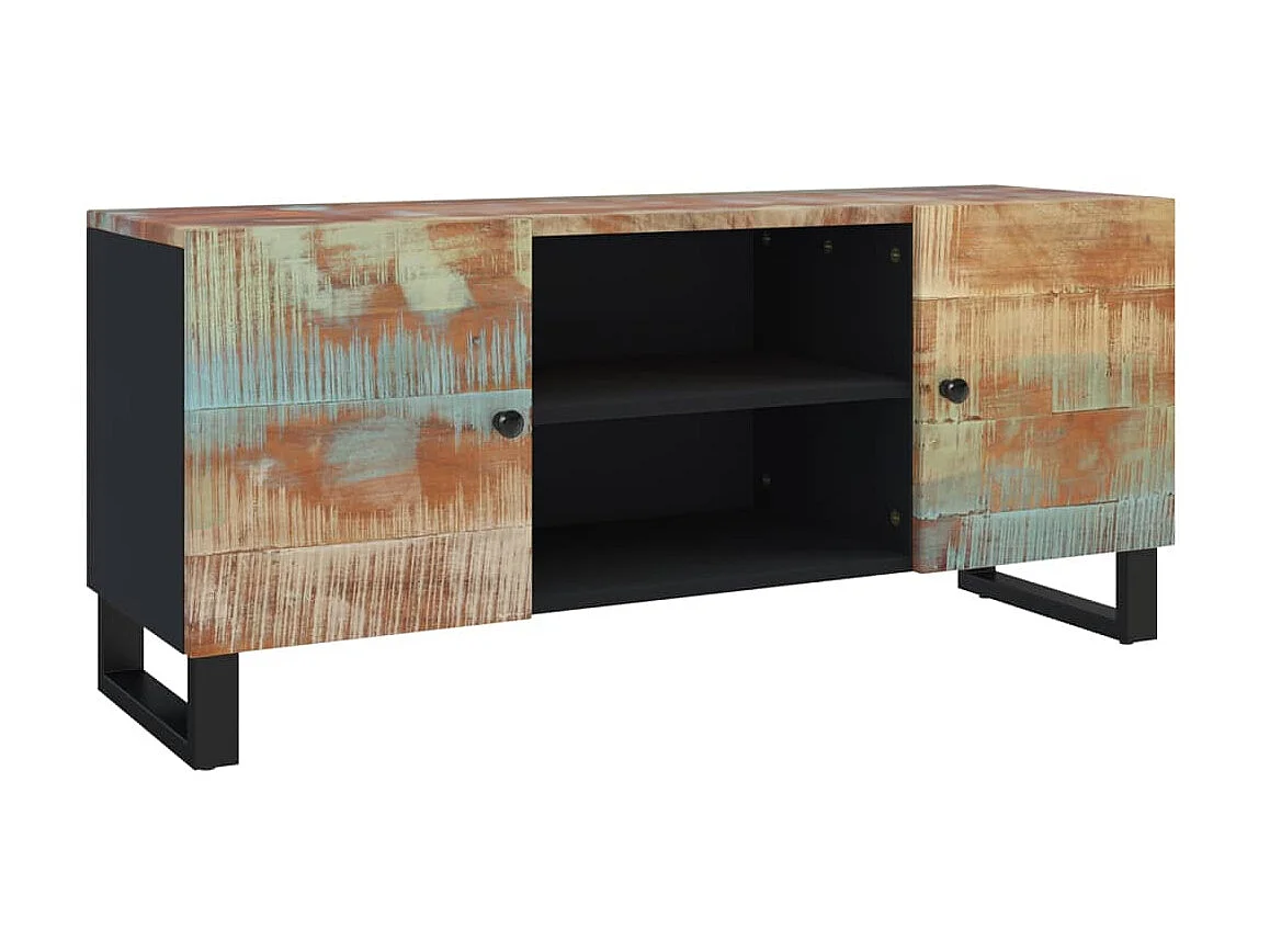 Meuble TV 105x33x46 cm Bois massif de récupération BE57949