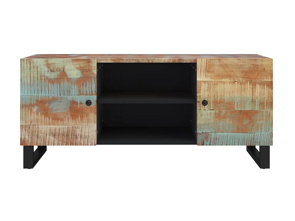 Meuble TV 105x33x46 cm Bois massif de récupération BE57949