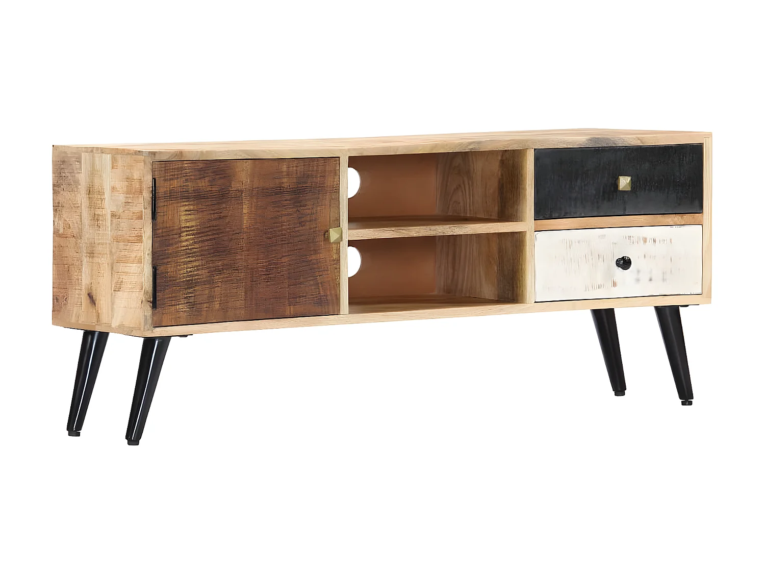 Mueble para TV de madera maciza de mango 115x30x47 cm ES27808