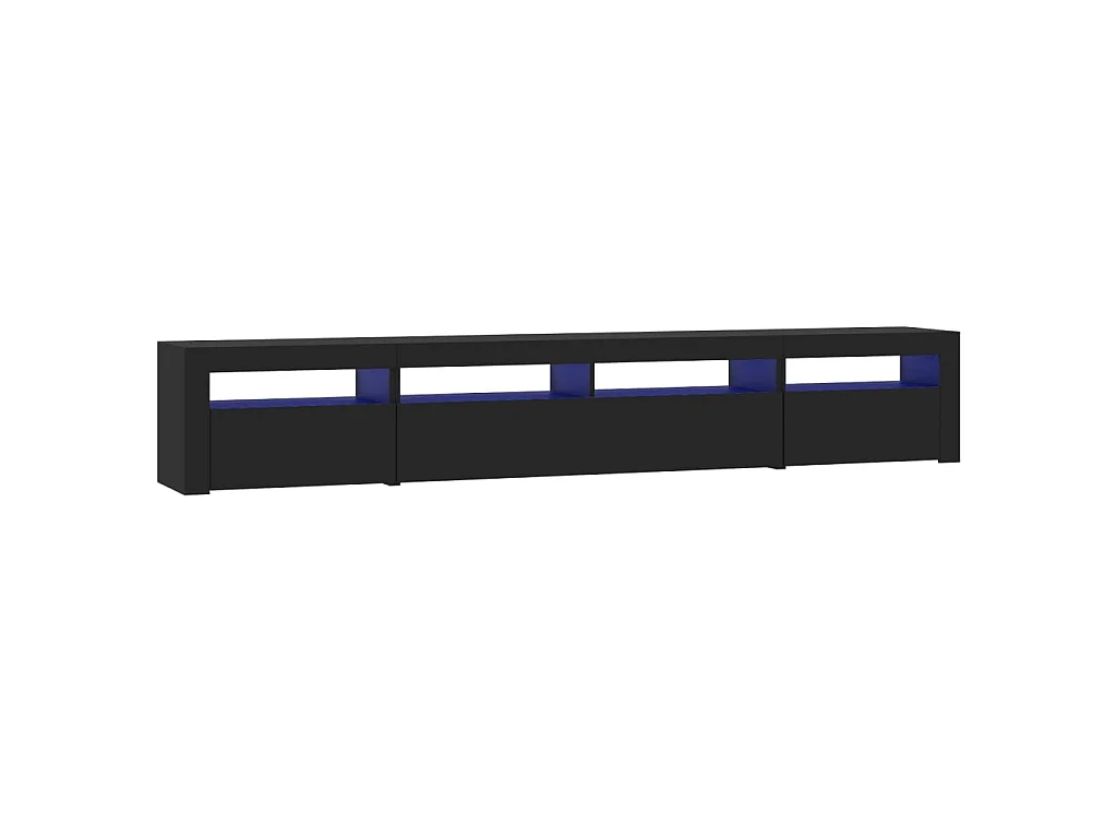 Meuble TV avec lumières LED Noir 240x35x40 cm BE10499