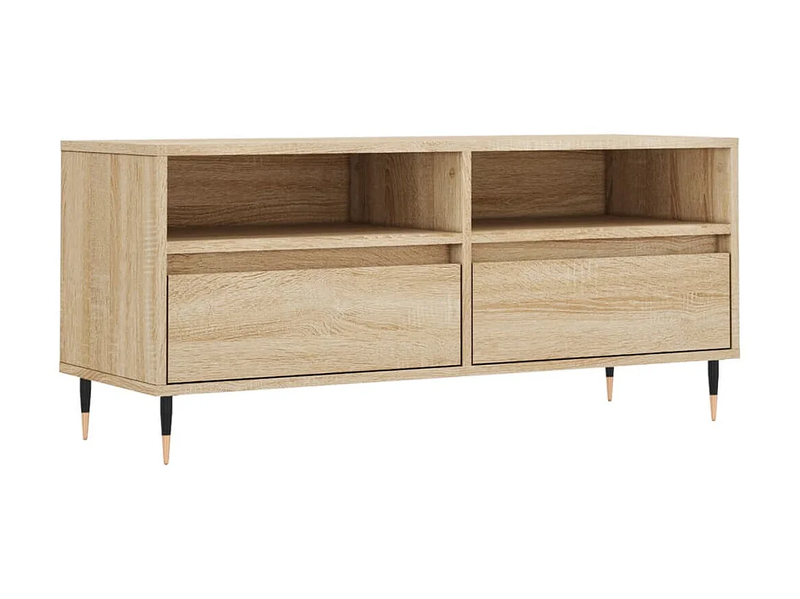 Meuble TV chêne sonoma 100x34,5x44,5 cm bois d'ingénierie GR16521