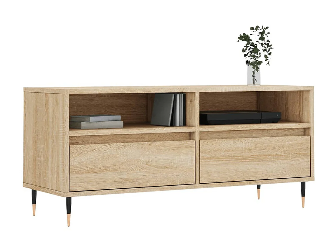 Meuble TV chêne sonoma 100x34,5x44,5 cm bois d'ingénierie GR16521