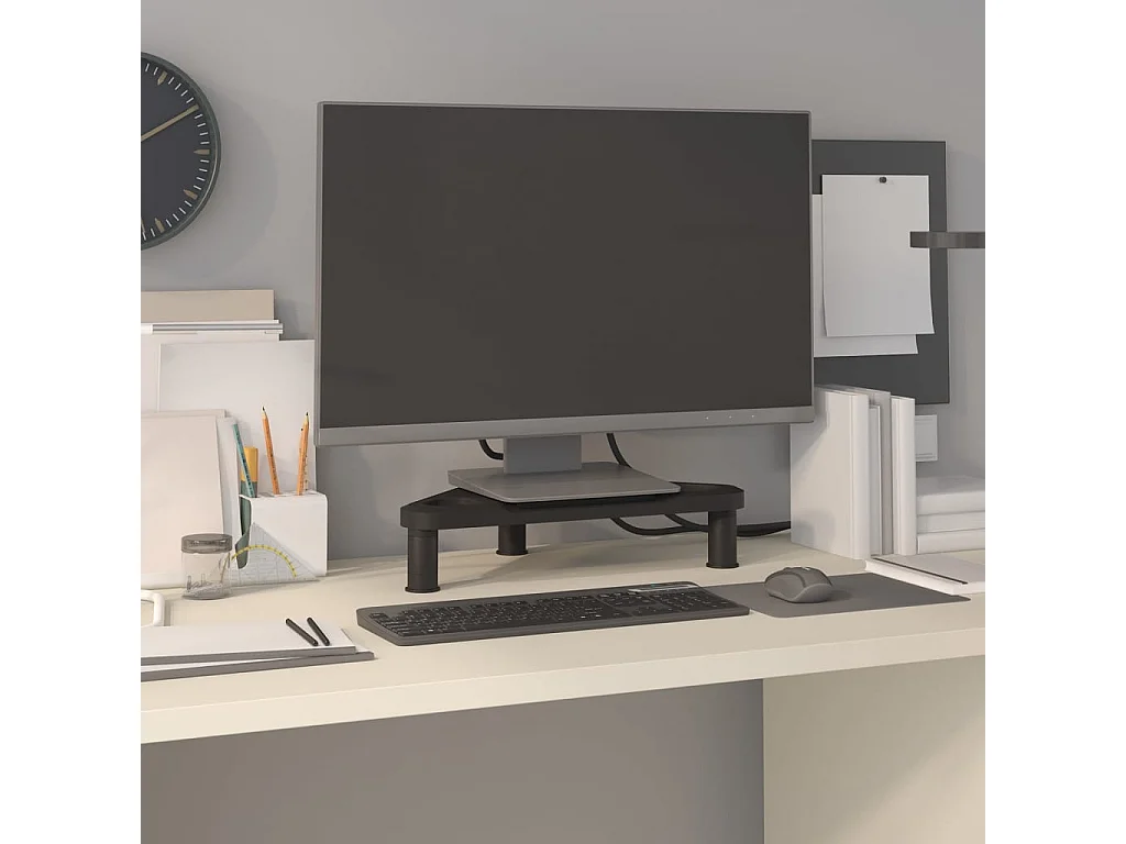 Meuble TV de moniteur d'angle Noir 49x28x10,5 cm OLA4887