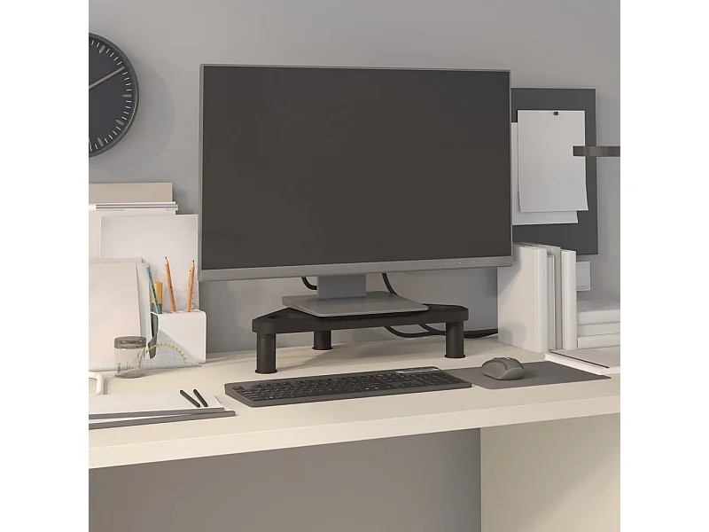 Meuble TV de moniteur d'angle Noir 49x28x10,5 cm OLA4887