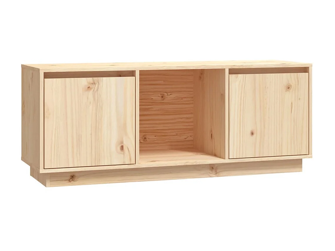 Meuble TV 110,5x35x44 cm Bois de pin massif BE19802