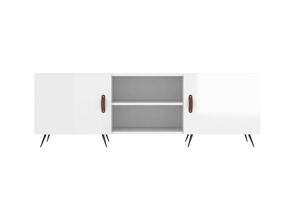 TV-Schrank,TV-Möbel Hochglanz-Weiß 150x30x50 cm Holzwerkstoff -gkd474434