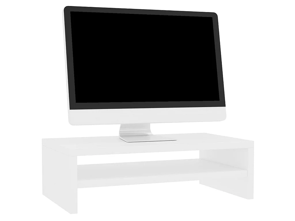 Monitorstandaard 42x24x13 cm bewerkt hout wit NL356950