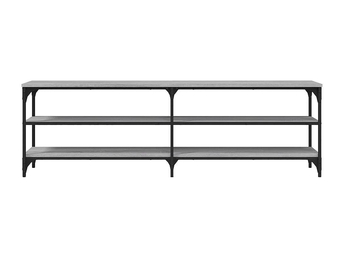 Mueble de TV madera contrachapada gris Sonoma 160x30x50 cm ES83691