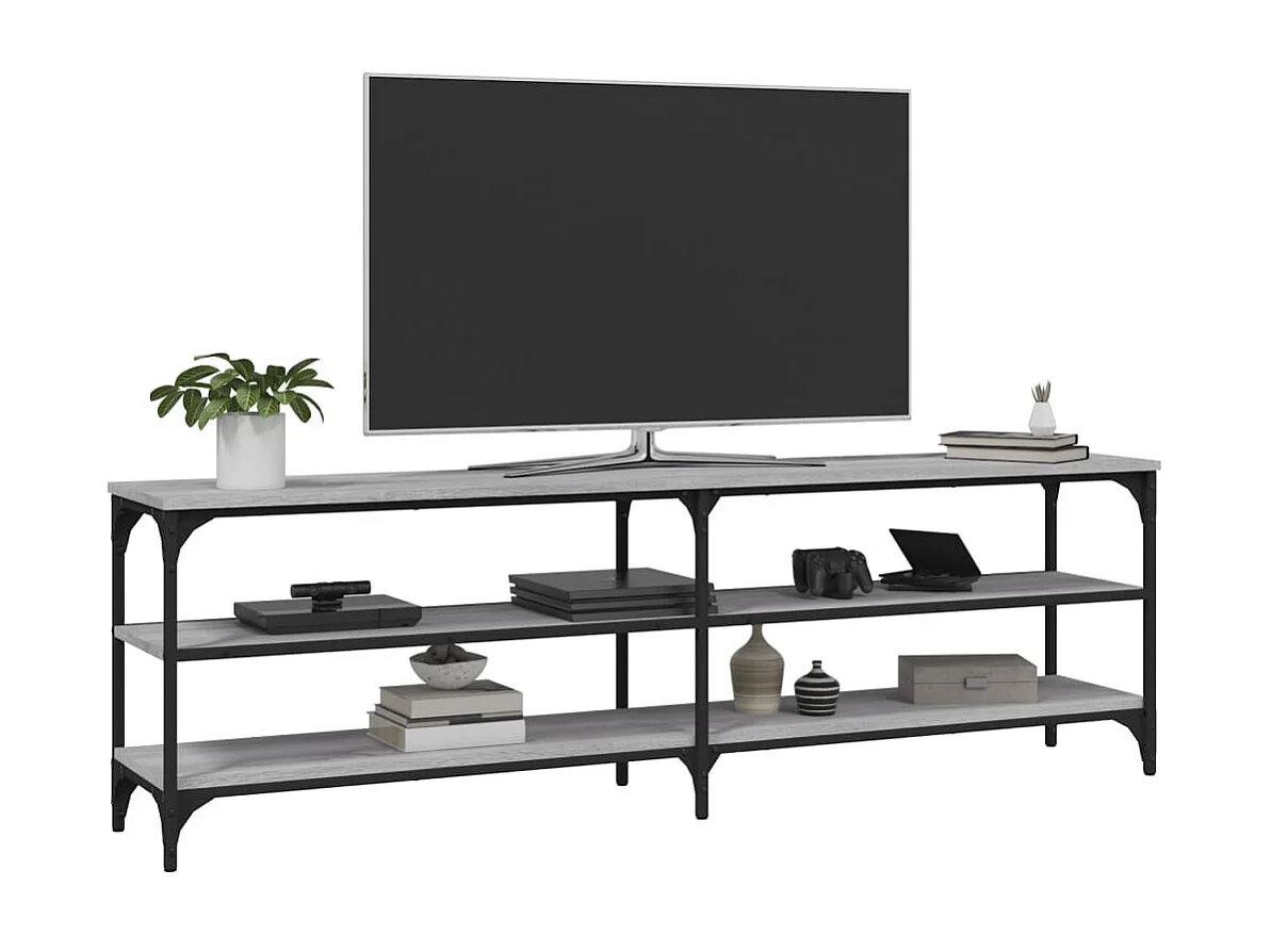 Mobile Porta TV | Armadietto TV Grigio Sonoma 160x30x50 cm in Legno Multistrato