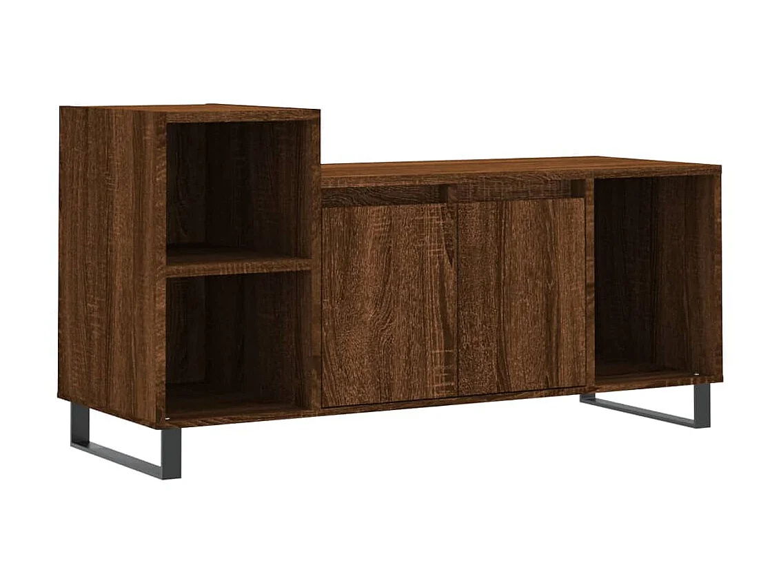 Mueble para TV madera contrachapada marrón roble 100x35x55 cm ES92996