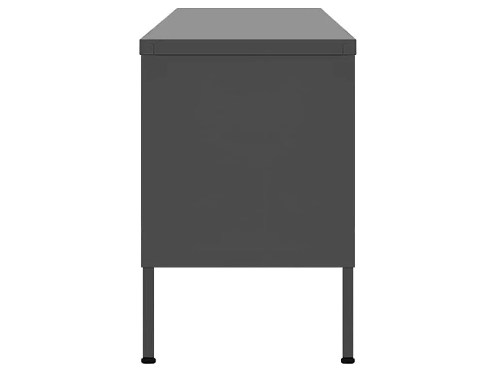 Meuble TV Anthracite 105x35x50 cm Acier BE64502