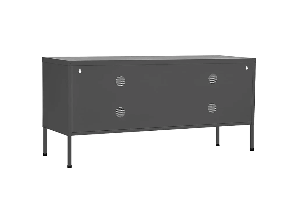 Mueble para TV de acero gris antracita 105x35x50 cm ES59717
