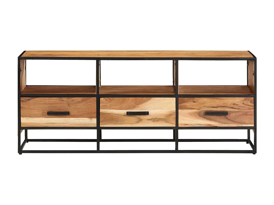 Meuble TV 110x30x45 cm Bois d'acacia massif BE30004