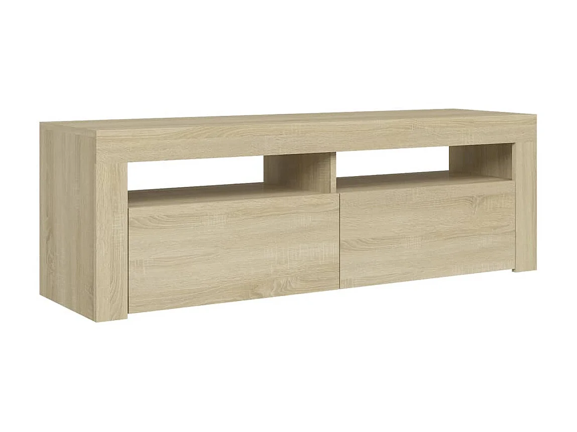 Meuble TV avec lumières LED chêne sonoma 120x35x40 cm BE11571