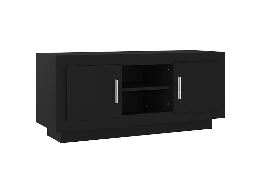Meuble TV Noir 102x35x45 cm bois d'ingénierie BE50841