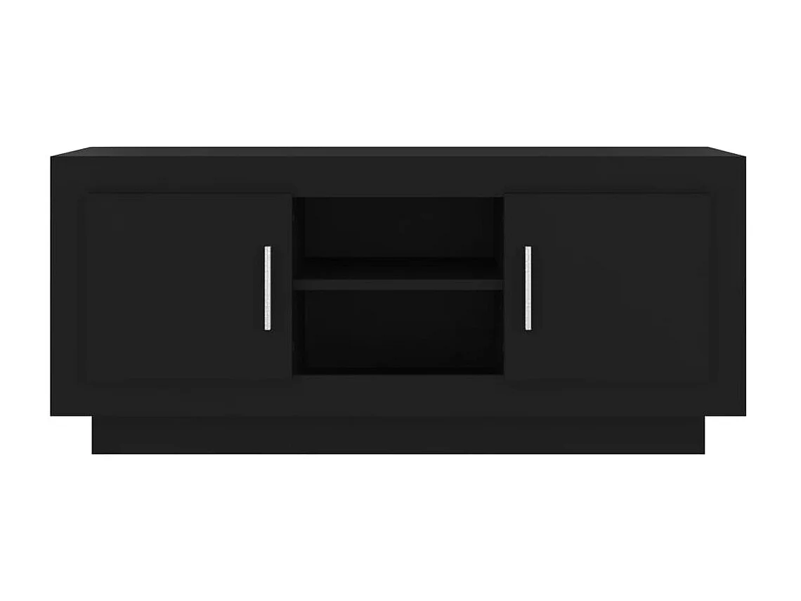 Meuble TV Noir 102x35x45 cm bois d'ingénierie BE50841