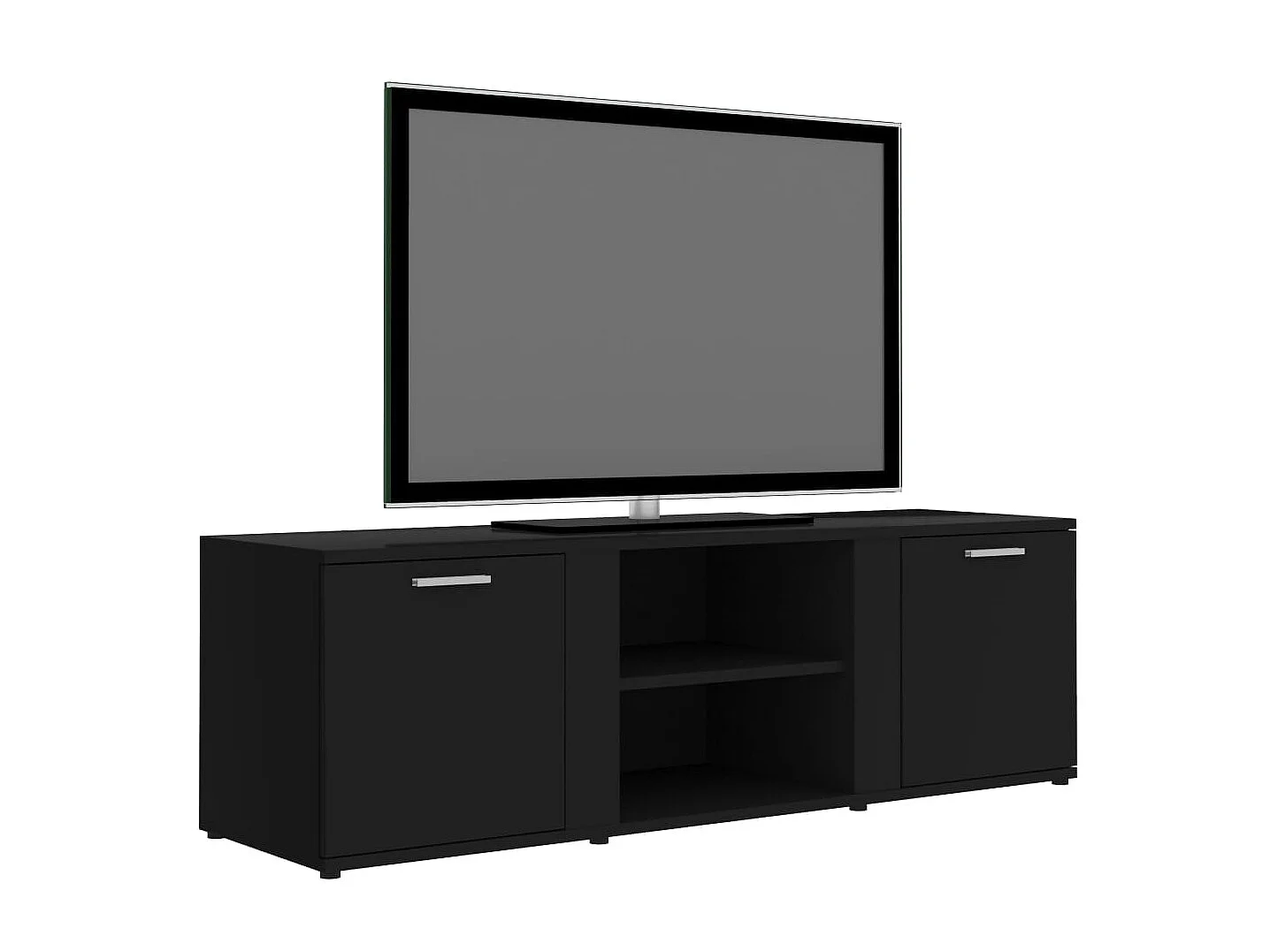 Móvel de TV 120x34x37 cm derivados de madeira preto PT877522