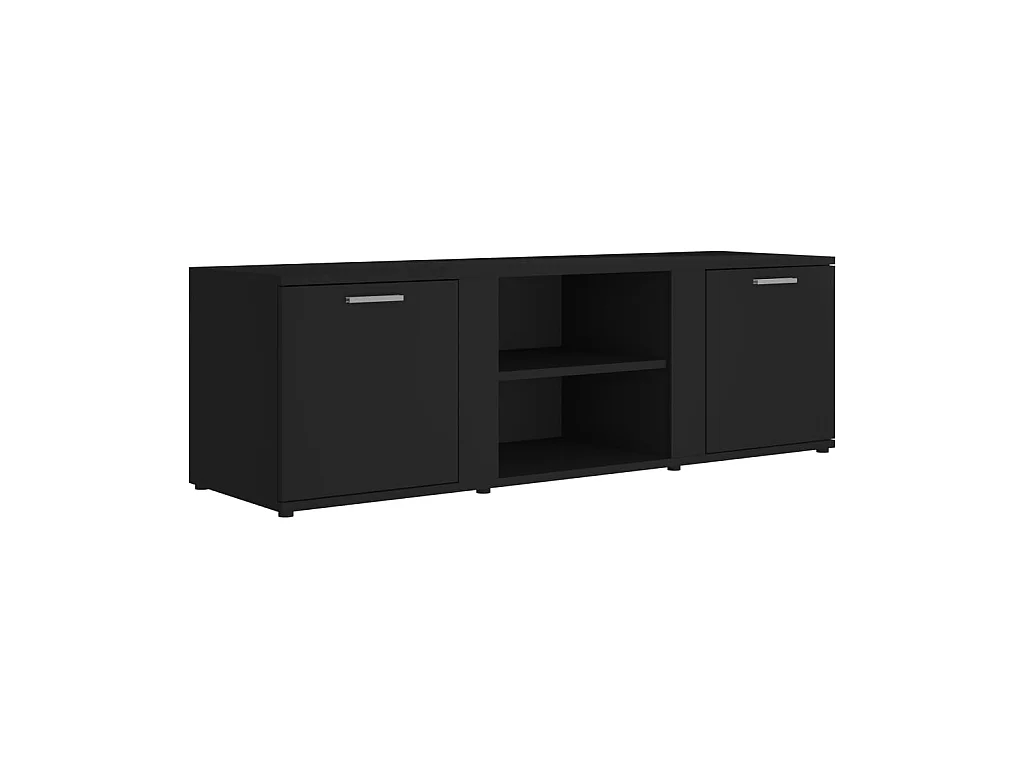 Meuble TV Noir 120x34x37 cm Aggloméré BE66085