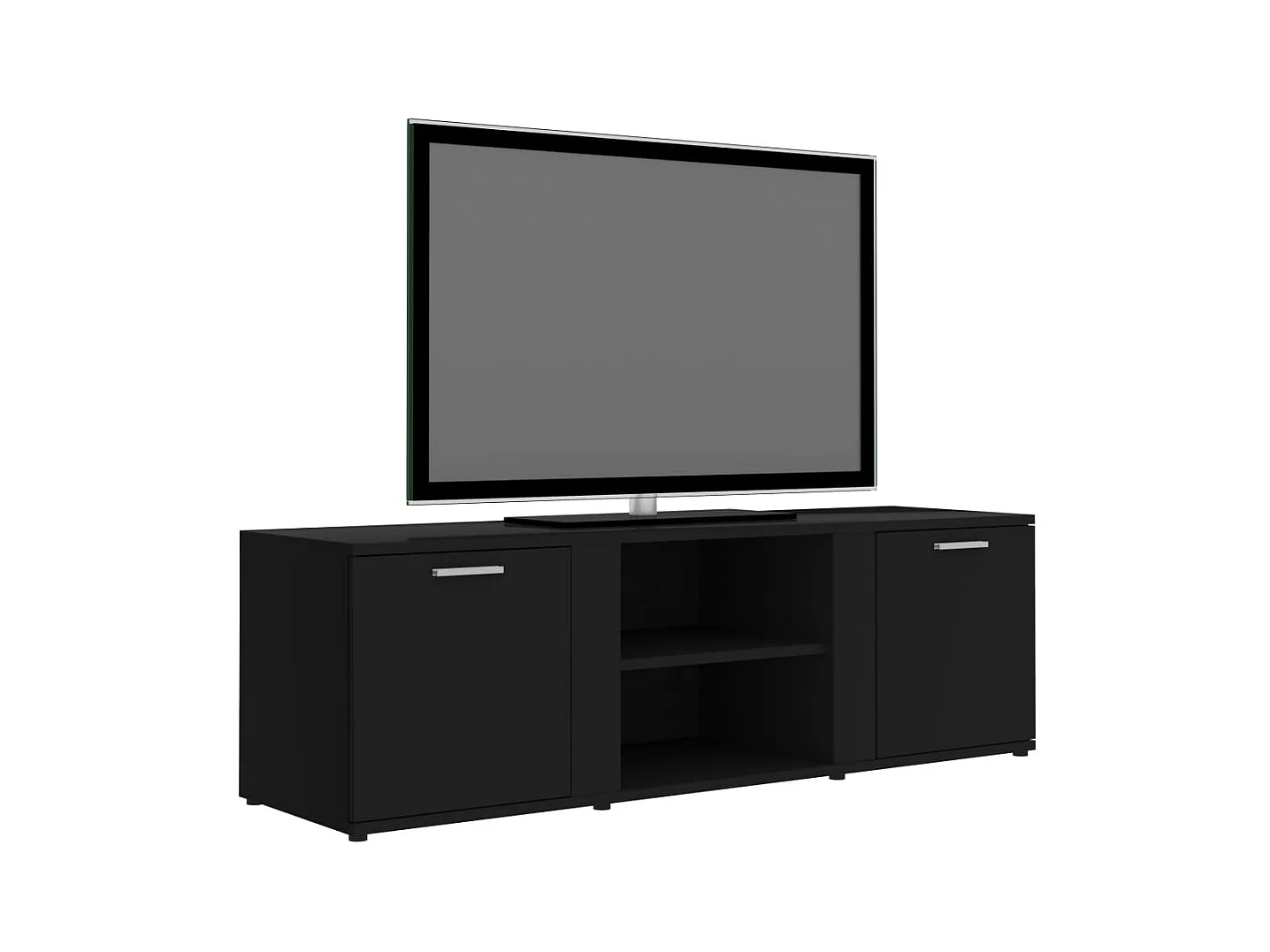 Meuble TV Noir 120x34x37 cm Aggloméré BE66085