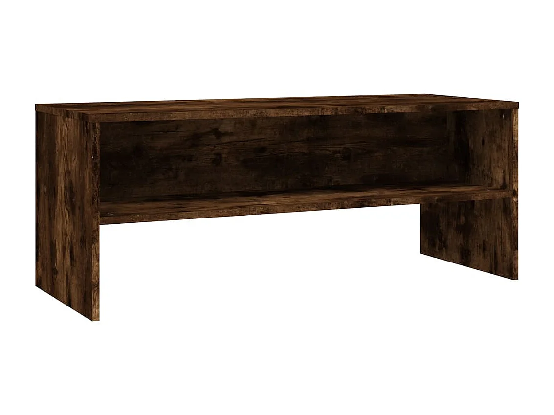Mueble de TV madera contrachapada roble ahumado 100x40x40 cm ES56626