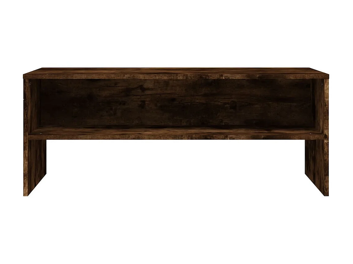 Meuble TV Chêne fumé 100x40x40 cm Bois d'ingénierie BE87381