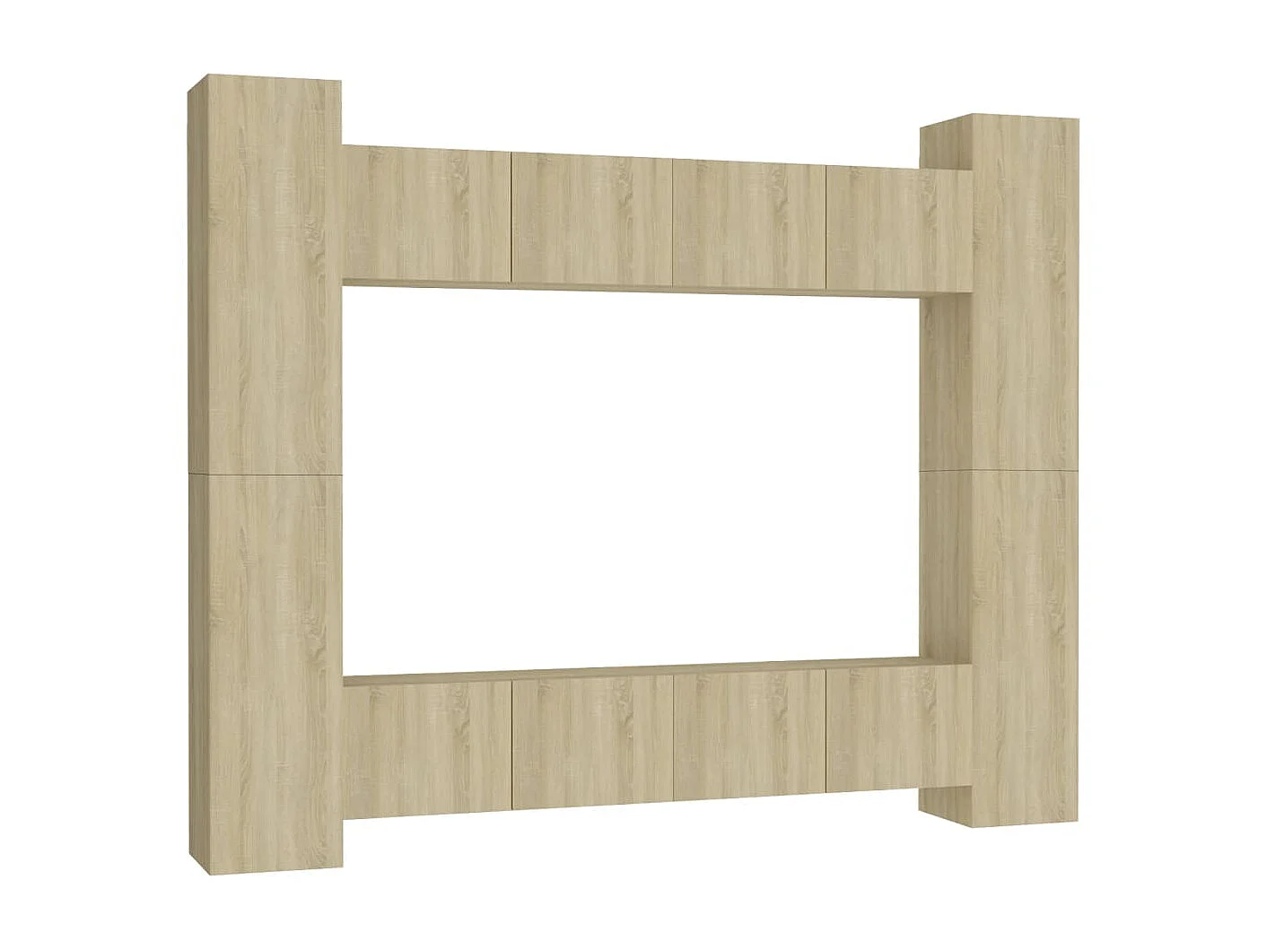 Ensemble de meubles TV 8 pcs Chêne sonoma Bois d'ingénierie BE90823