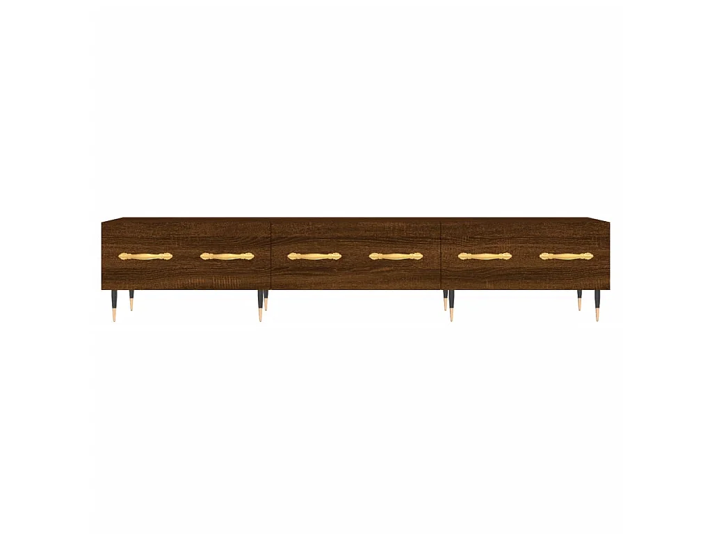 Meuble TV chêne marron 150x36x30 cm bois d'ingénierie BE56471