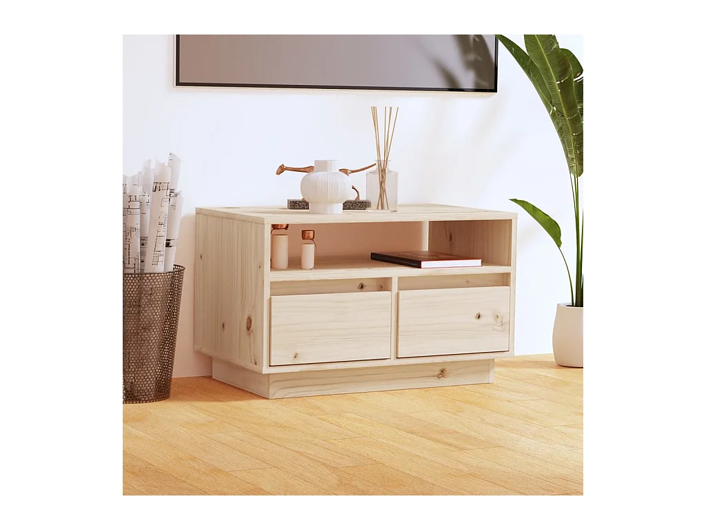 TV-Schrank,TV-Möbel 60x35x37 cm Massivholz Kiefer -gkd67339