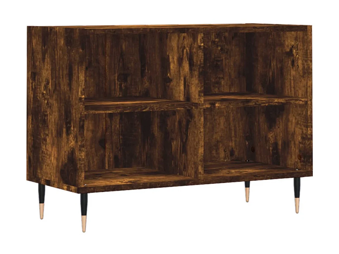 Meuble TV chêne fumé 69,5x30x50 cm bois d'ingénierie BE94792