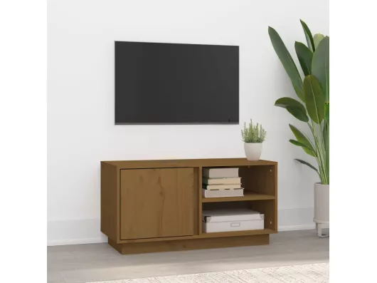 Kauf Unique TV-Schrank,TV-Möbel Honigbraun 80x35x40,5 cm Massivholz Kiefer -gkd63682