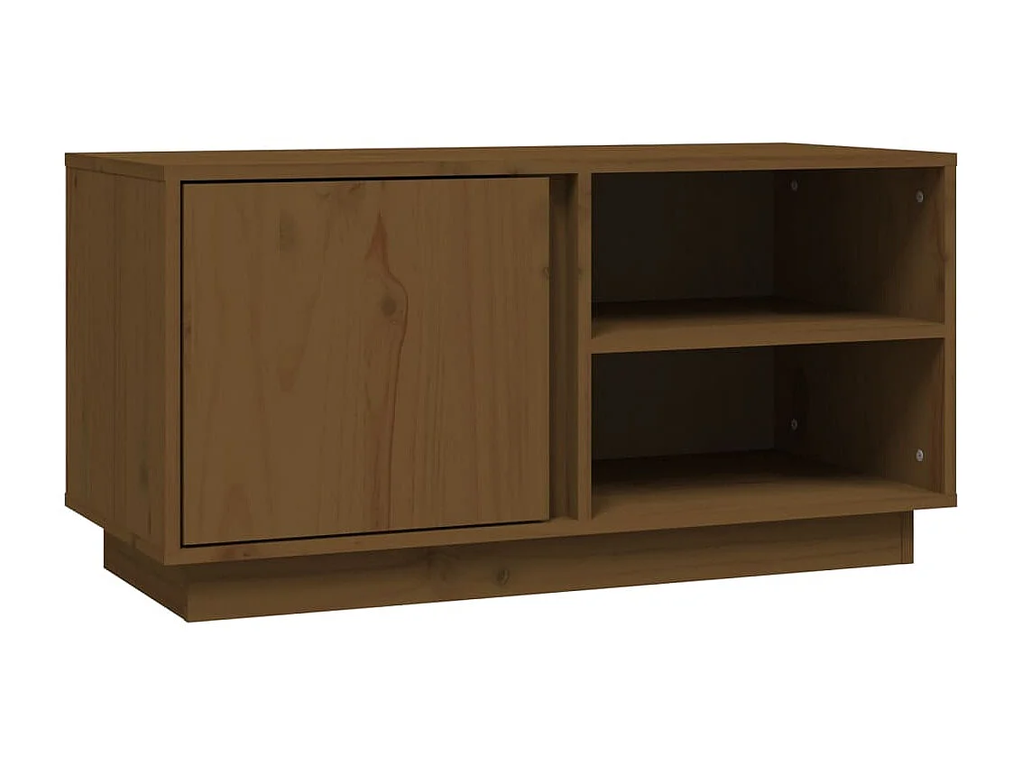 Meuble TV Marron miel 80x35x40,5 cm Bois de pin massif BE82611