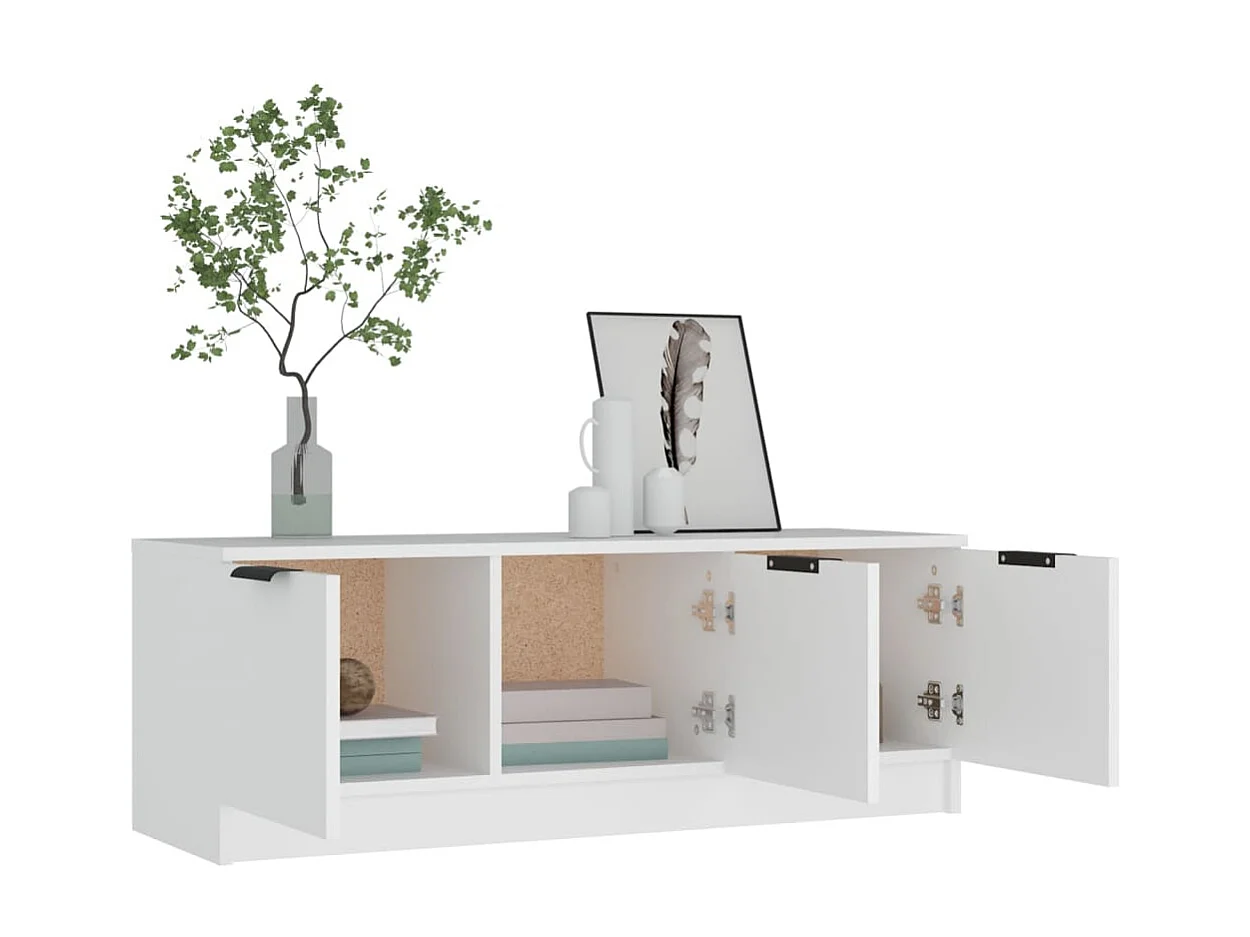 Móvel para TV 102x35x36,5 cm derivados de madeira branco PT557438