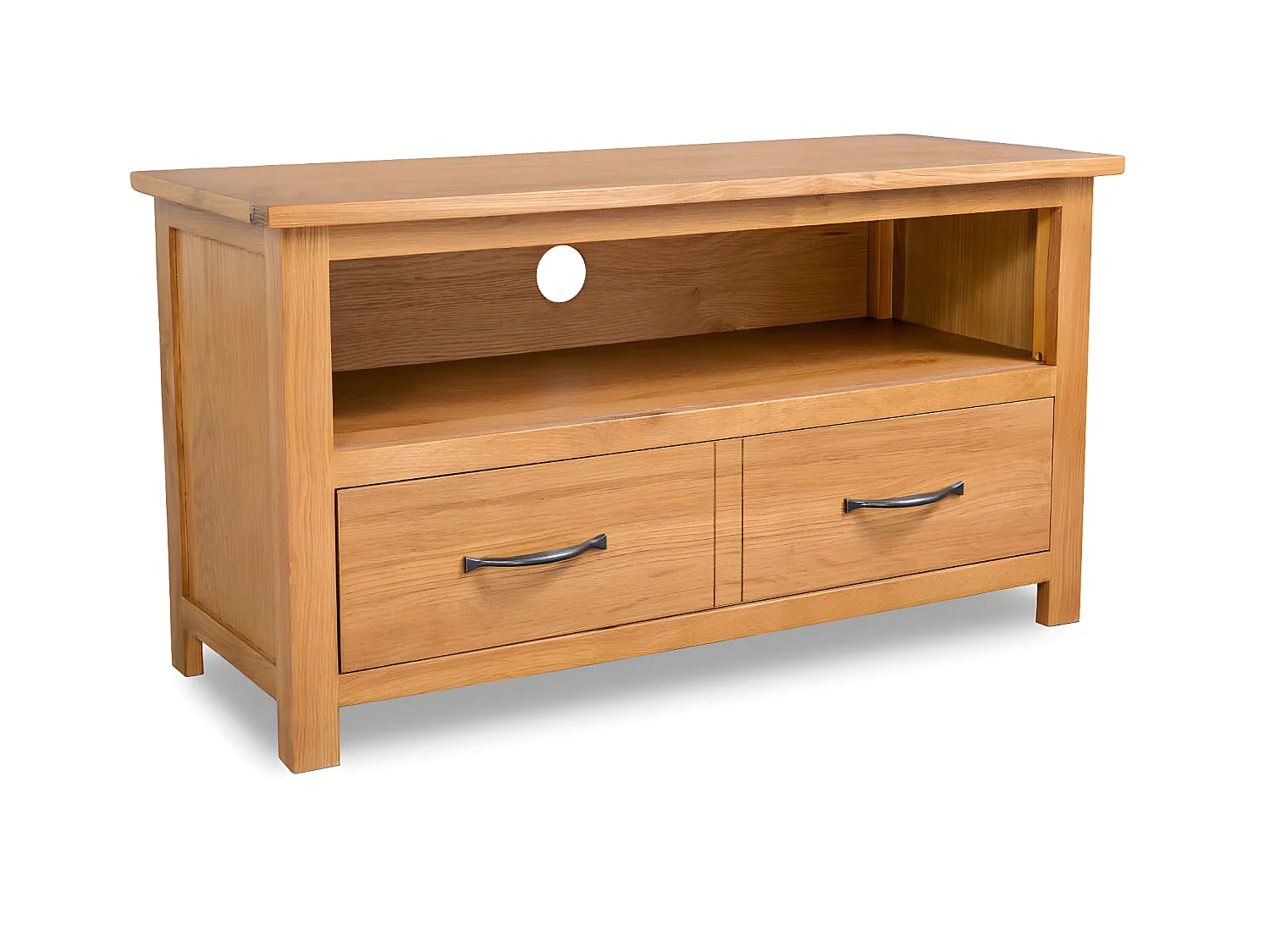 Meuble TV 90x35x48 cm Bois de chêne massif BE28364