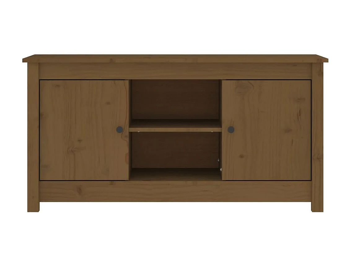 TV-Schrank,TV-Möbel Honigbraun 103x36,5x52 cm Massivholz Kiefer -gkd349464