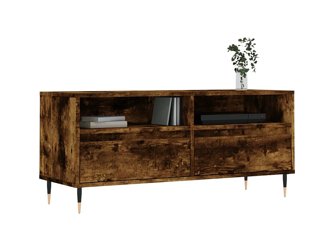 TV-Schrank,TV-Möbel Räuchereiche 100x34,5x44,5 cm Holzwerkstoff -gkd316949