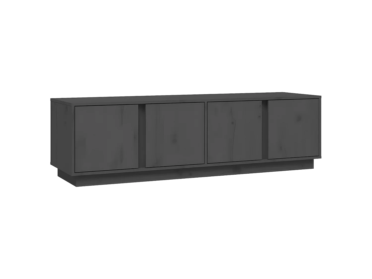 TV-Schrank,TV-Möbel Grau 140x40x40 cm Massivholz Kiefer -gkd668251