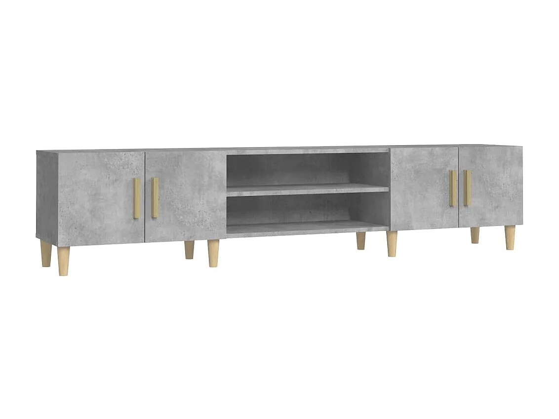 Tv-meubel 180x31,5x40 cm bewerkt hout betongrijs NL297347