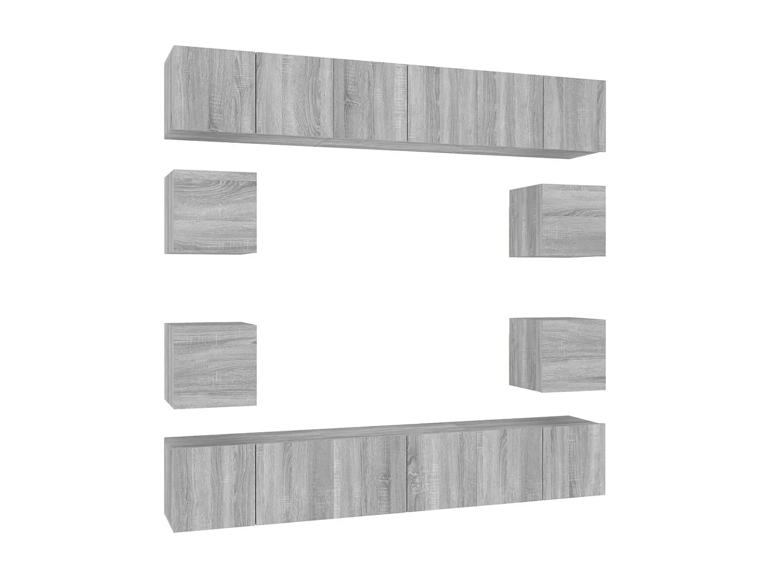 Ensemble de Meubles TV 10 pcs Sonoma gris Bois d'ingénierie GR79080