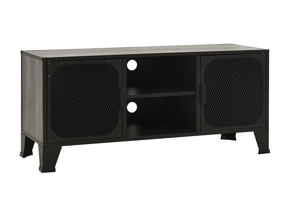 Móvel de TV 105x36x47 cm metal e MDF cinzento PT276248