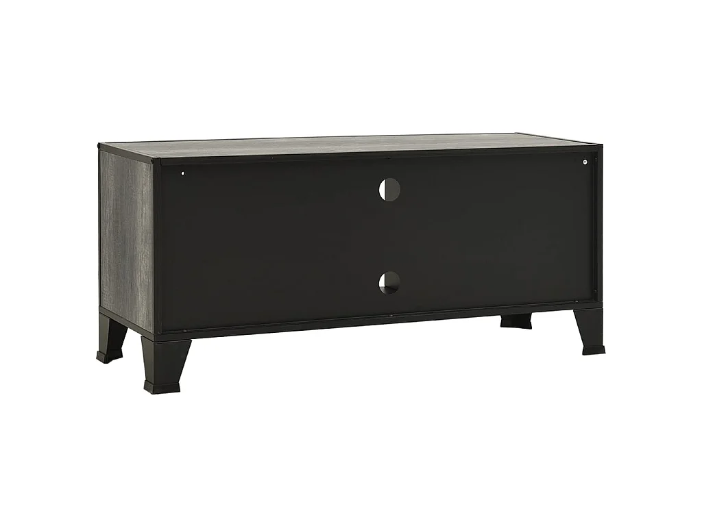 Móvel de TV 105x36x47 cm metal e MDF cinzento PT276248