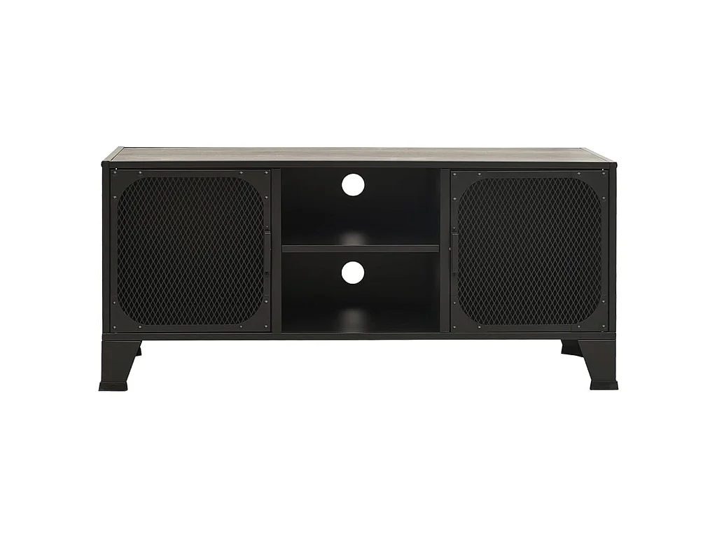 Meuble TV Gris 105x36x47 cm Métal et MDF BE19533