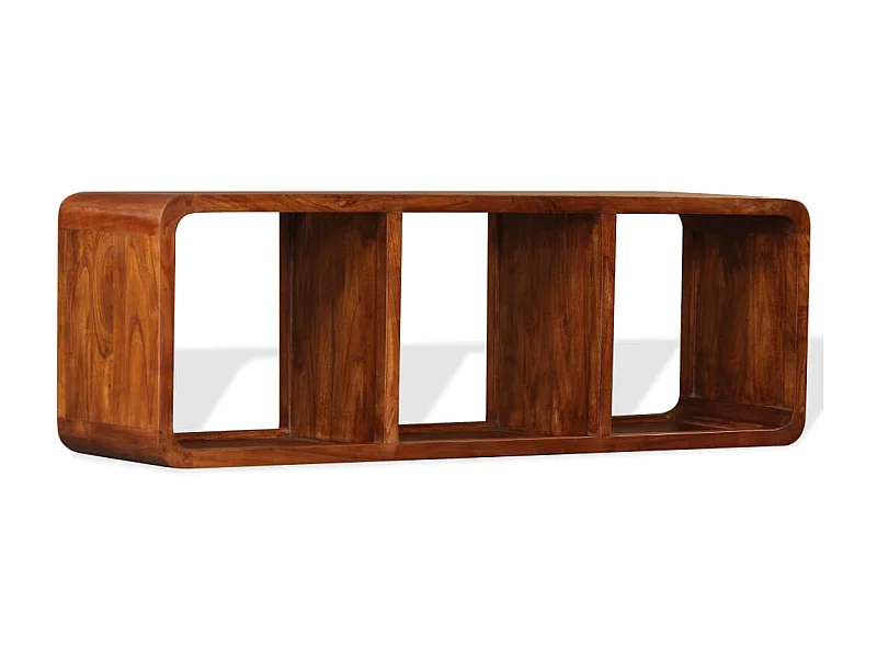 Meuble TV Bois massif avec finition miel 120 x 30 x 40 cm BE44420