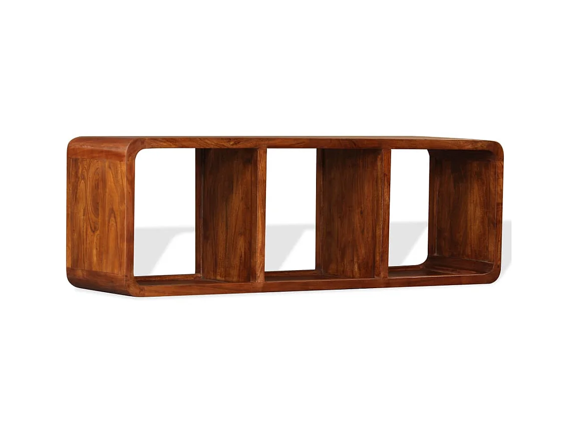 Meuble TV Bois massif avec finition miel 120 x 30 x 40 cm BE44420