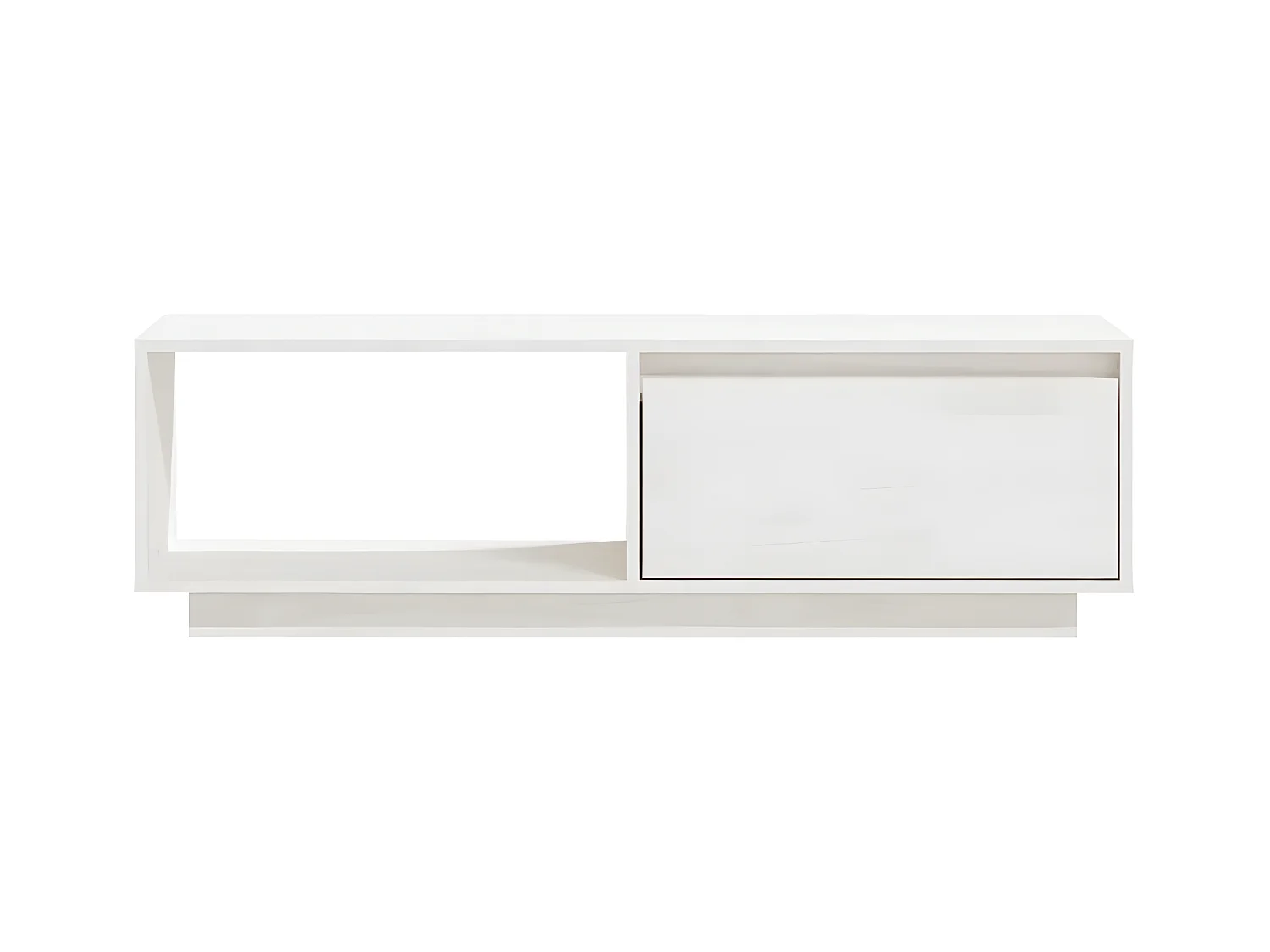 Tv-meubel | Tv-Bank | TV-kast110x30x33,5 cm massief grenenhout wit