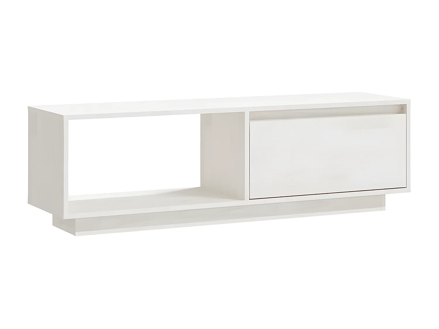 TV-Schrank,TV-Möbel Weiß 110x30x33,5 cm Massivholz Kiefer -gkd277489