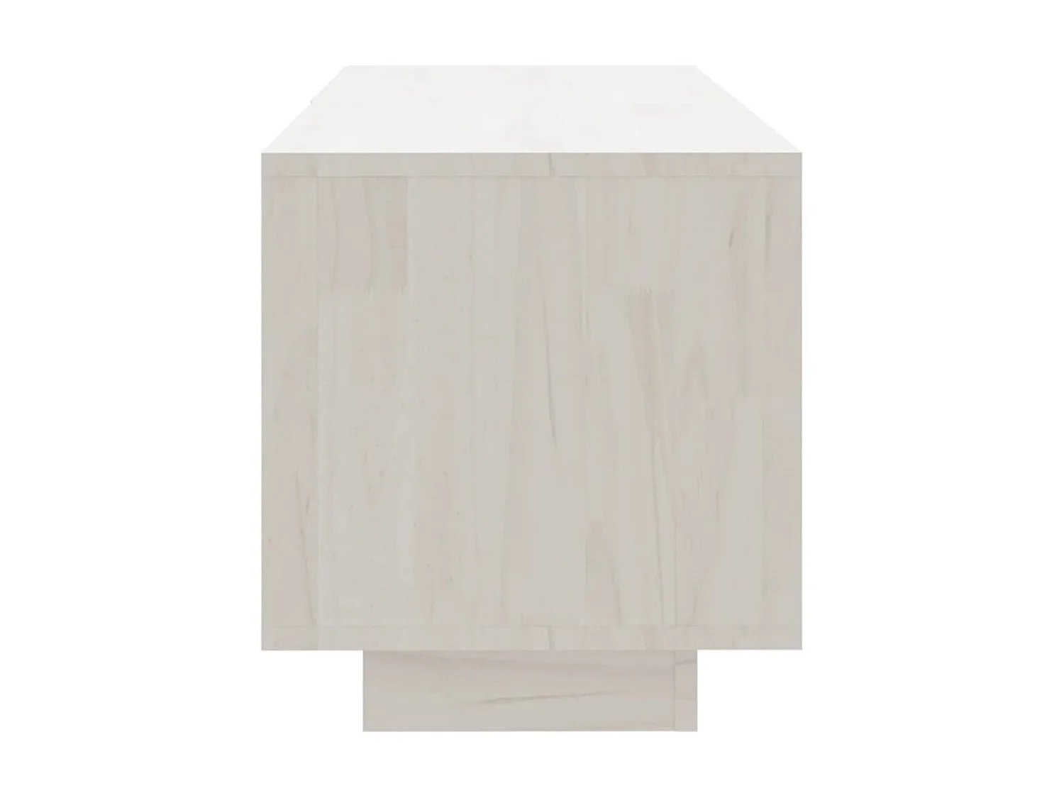 TV-Schrank,TV-Möbel Weiß 110x30x33,5 cm Massivholz Kiefer -gkd277489