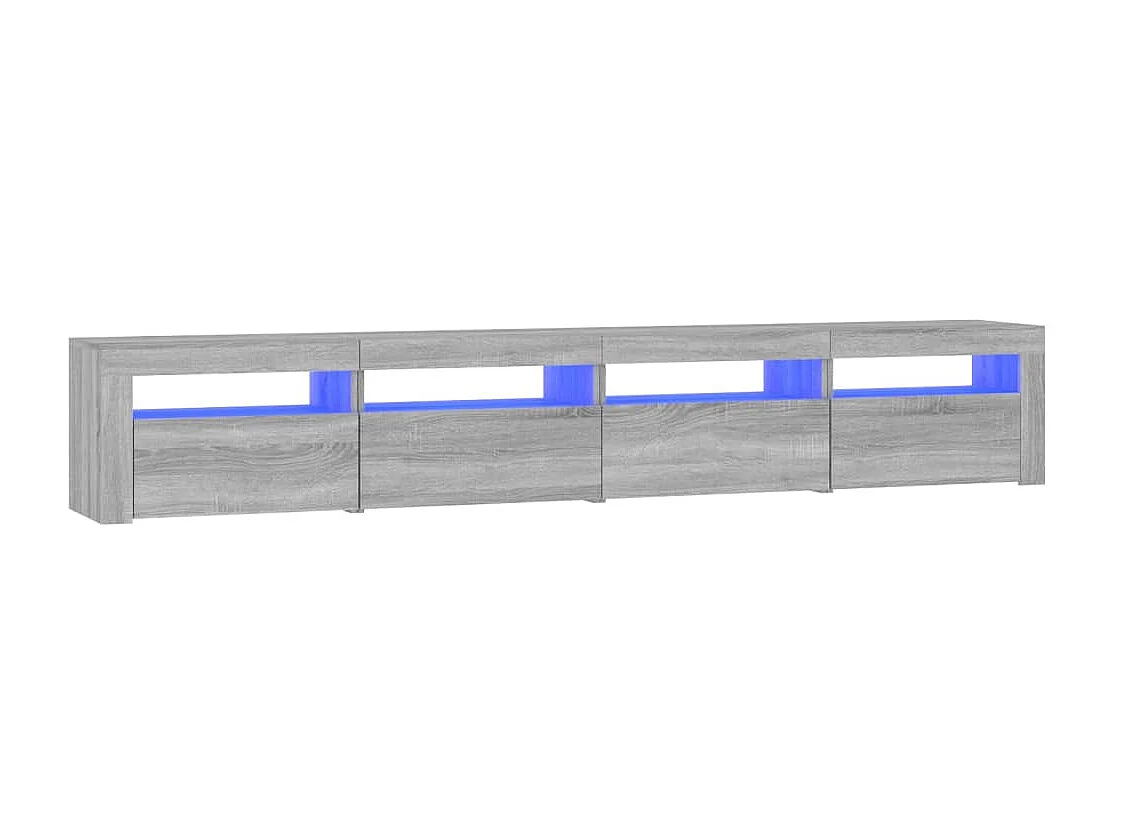 Meuble TV avec lumières LED Sonoma BEis 240x35x40 cm BE82623