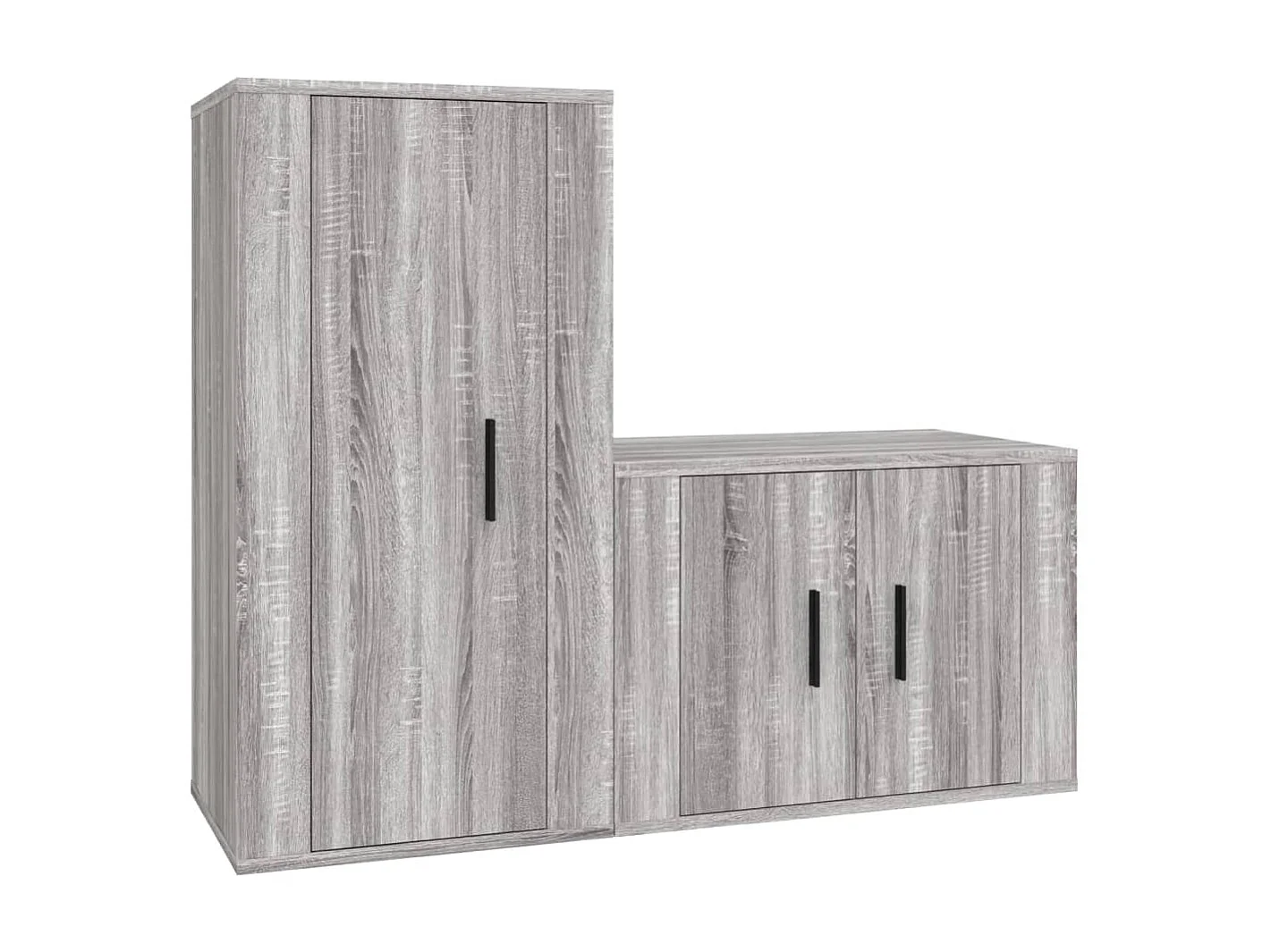 2-tlg. TV-Schrank-Set,TV-Möbel Grau Sonoma Holzwerkstoff -gkd812288